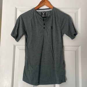Boys medium green Hurley button down tee